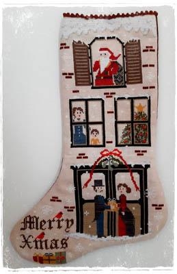 Stickvorlage Fairy Wool In The Wood - Vintage Christmas Stocking