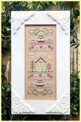 Stickvorlage Country Cottage Needleworks - Sampler Of The Month - June