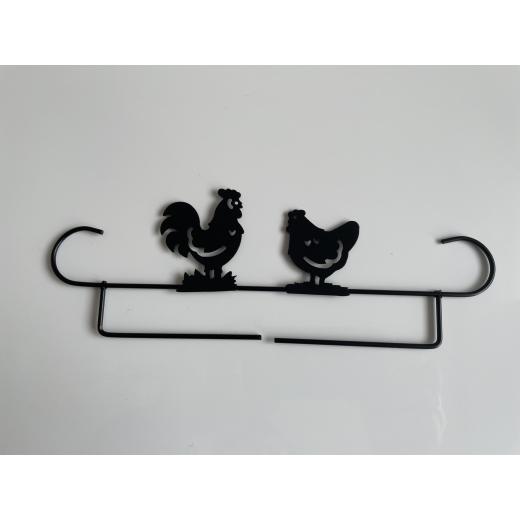 Dekobügel Hühner schwarz 16 cm (Ausverkauf)