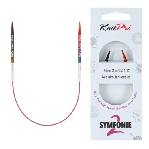 KnitPro Symfonie 2 Rundstricknadel 3,00 mm - 25 cm