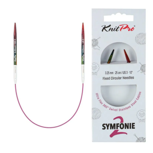 KnitPro Symfonie 2 Rundstricknadel 3,25 mm - 25 cm