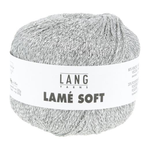 Lang Yarns Lamé Soft - Glitzergarn & Beilaufgarn - hellgrau (0003)