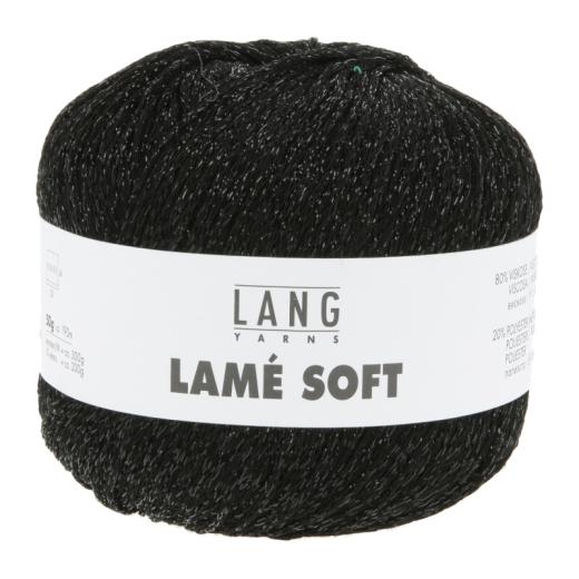 Lang Yarns Lamé Soft - Glitzergarn & Beilaufgarn - schwarz (0004)