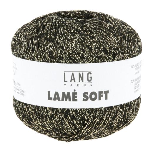 LANG YARNS Lamé Soft - Glitzergarn & Beilaufgarn - schwarz-gold (0104)