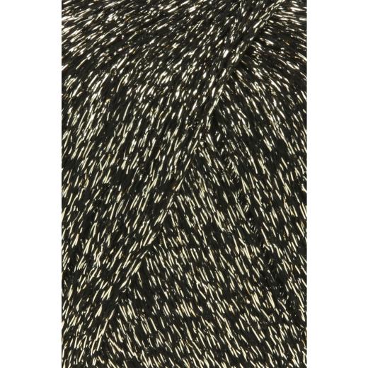 LANG YARNS Lamé Soft - Glitzergarn & Beilaufgarn - schwarz-gold (0104)