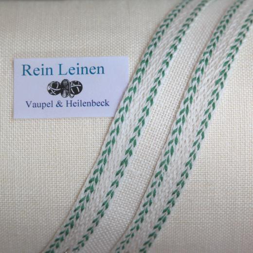 Zierband Leinen gebleicht-apfelgrün - Vaupel & Heilenbeck (Ausverkauf)