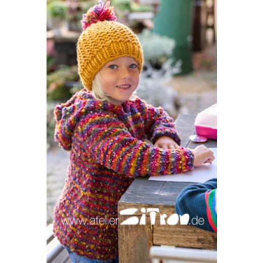 Anleitung Kapuzenpulli Blumenwiese kostenlos zur Garnbestellung Blickfang