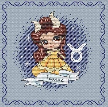 Zodiacal Princess 6 Taurus - Les Petites Croix De Lucie (Stickvorlage)