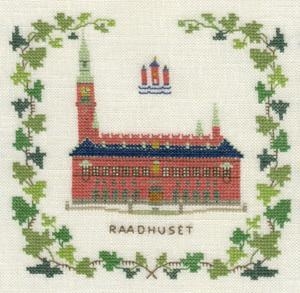Fremme Stickpackung - Rathaus Kopenhagen 15x15 cm