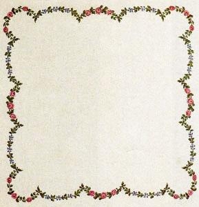 Haandarbejdets Fremme - Tischdecke Blumenranke