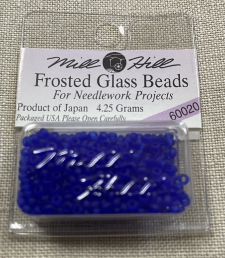 60020 Mill Hill Seed-Frosted Beads - Royal Blue Ø 2,2 mm