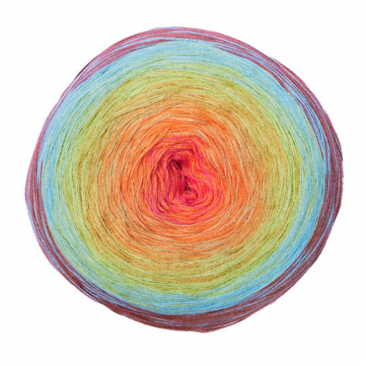 Woolly Hugs Bobbel Cotton XXL - mandarin-mint-altrosé (611)
