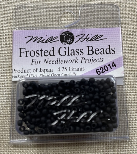 62014 Mill Hill Seed-Frosted Beads - Black Ø 2,2 mm
