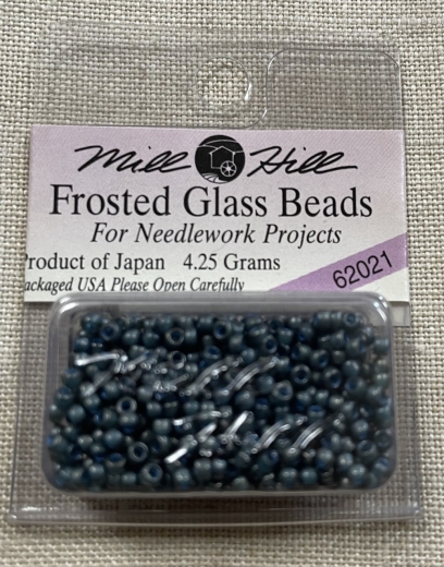 62021 Mill Hill Seed-Frosted Beads - Gunmetal Ø 2,2 mm
