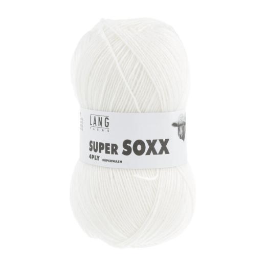 Super Soxx 4-fach Sockenwolle Lang Yarns - weiß