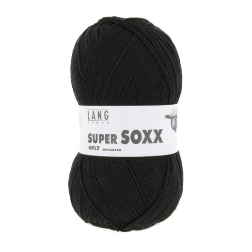 Super Soxx 4-fach Sockenwolle Lang Yarns - schwarz