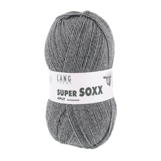 Super Soxx 4-fach Sockenwolle Lang Yarns - dunkelgrau mélange