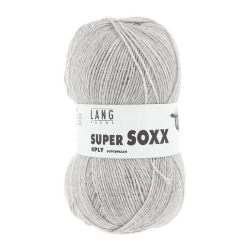 Super Soxx 4-fach Sockenwolle Lang Yarns - hellgrau mélange