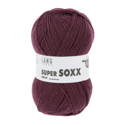 Super Soxx 4-fach Sockenwolle Lang Yarns - bordeaux