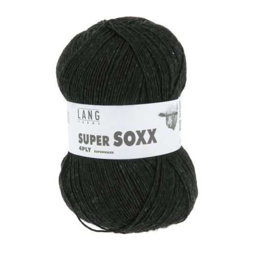 Super Soxx 4-fach Sockenwolle Lang Yarns - anthrazit mélange