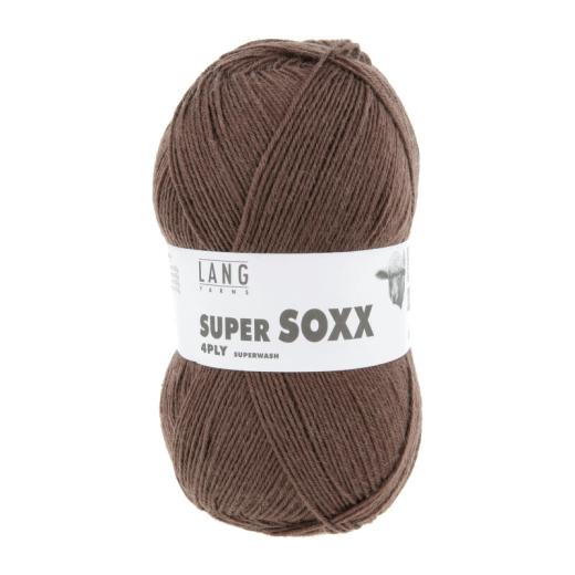 Super Soxx 4-fach Sockenwolle Lang Yarns - hellbraun