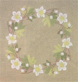 Haandarbejdets Fremme - Tischdecke Christrosenkranz