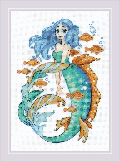 Riolis Stickpackung - Little Mermaid Aquamarine