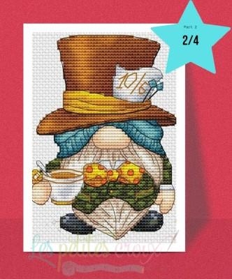 Mad Hatter Gnome - Les Petites Croix De Lucie (Stickvorlage)