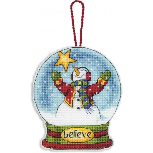 Believe Snow Globe Ornament - Dimensions (Stickpackung) Ausverkauf