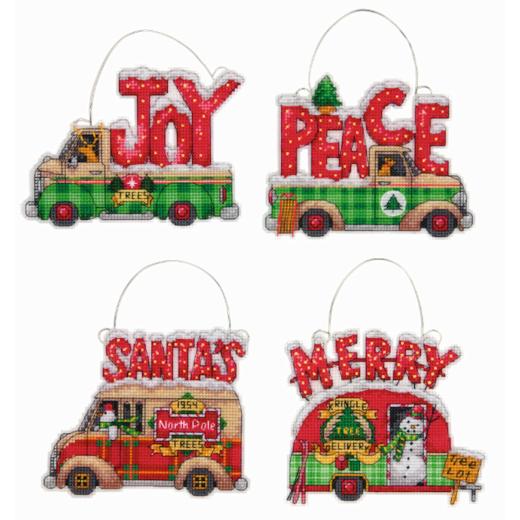 Dimensions - Ornament Set Holiday Truck 4er-Set - Ausverkauf