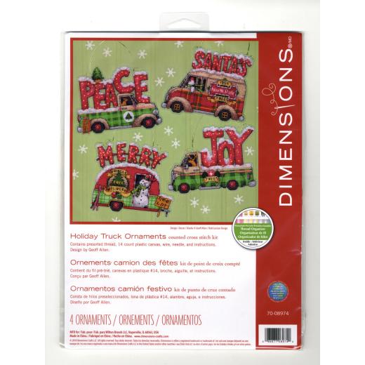 Dimensions - Ornament Set Holiday Truck 4er-Set - Ausverkauf