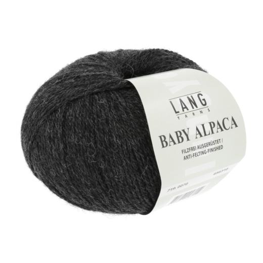 Baby Alpaca Lang Yarns - anthrazit mélange (0070)