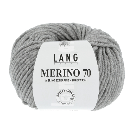 Lang Yarns Merino 70 - melange grau (0003)