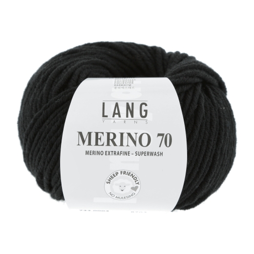Lang Yarns Merino 70 - schwarz (0004)