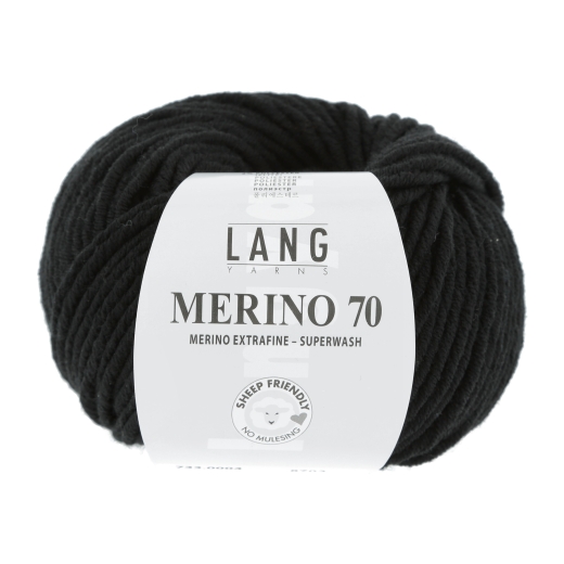 Lang Yarns Merino 70 - schwarz
