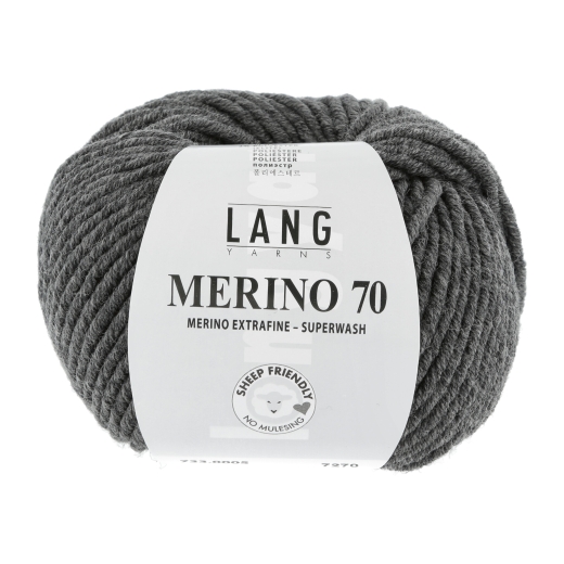 Lang Yarns Merino 70 - dunkelgrau melange