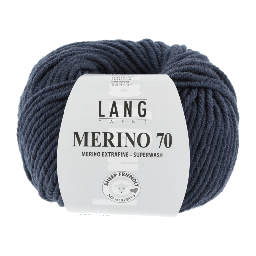 Lang Yarns Merino 70 - stahlblau (0010)