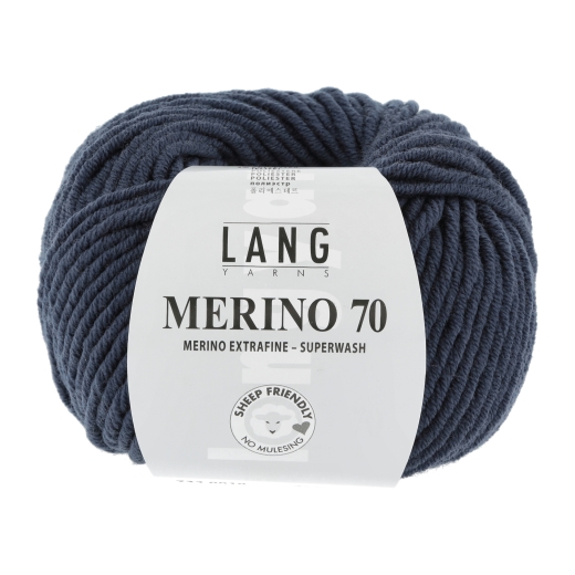 Lang Yarns Merino 70 - stahlblau