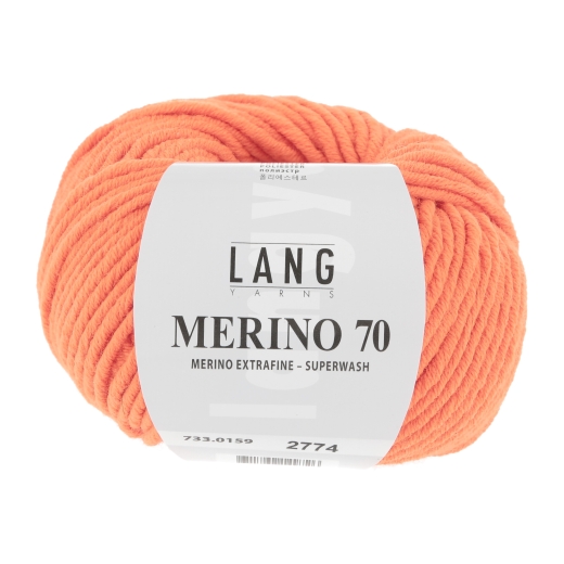 Lang Yarns Merino 70 - orange neon