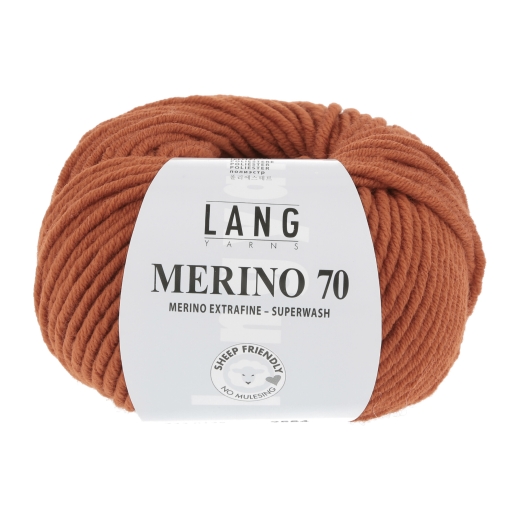 Lang Yarns Merino 70 - braunorange
