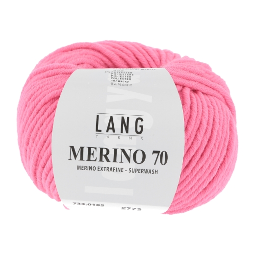 Lang Yarns Merino 70 - pink neon (0185)