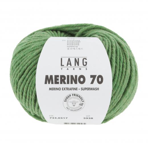 Lang Yarns Merino 70 - grün mélange