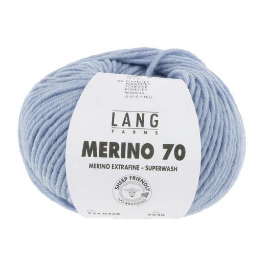 Lang Yarns Merino 70 - ciel mélange (0320)