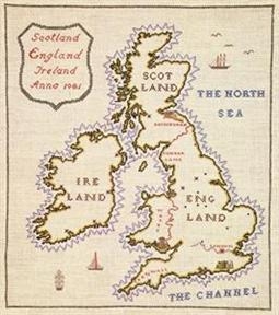 Haandarbejdets Fremme - Landkarte England 1901