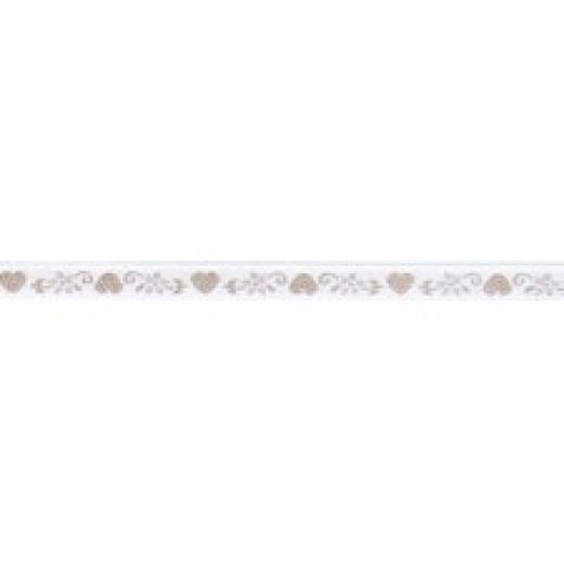 Webband Herzranke weiss-beige - Rico Design (Ausverkauf)