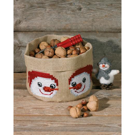 Permin of Copenhagen Stickpackung - Nüssesack Schneemann