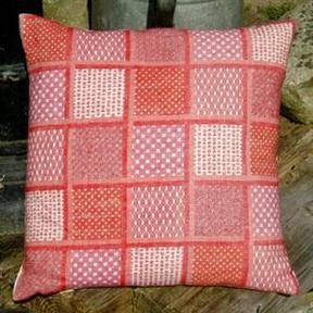 Haandarbejdets Fremme - Kissen Patchwork rot