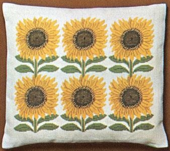 Haandarbejdets Fremme - Kissen Sonnenblumen (Stickpackung)
