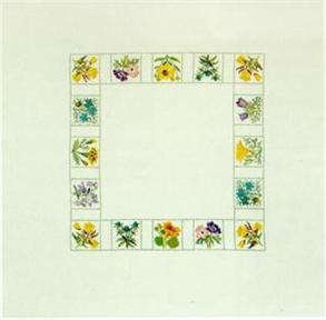 Haandarbejdets Fremme - Tischdecke Sommerblumen