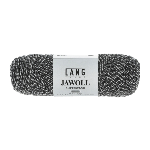 Lang Yarns Jawoll uni Sockenwolle 4-fach - anthrazit-ecru mouliné